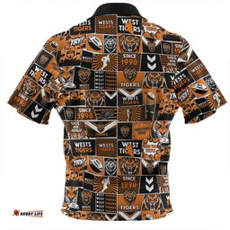 Wests Tigers Team Of Us Die Hard Fan Supporters Comic Style Zip Polo Shirt