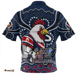 Sydney Roosters Aboriginal Inspired Naidoc Week Custom For Die Hard Fan Supporters Zip Polo Shirt