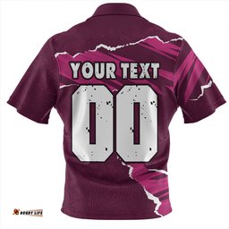 Queensland Maroons QLD Rampage Cane Toad Edition Zip Polo Shirt