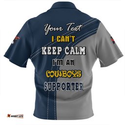 North Queensland Cowboys Custom Team Of Us Die Hard Fan Supporters Zip Polo Shirt