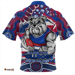 Western Bulldogs Blazing Spirit Of Victory Zip Polo Shirt