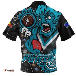 Port Adelaide Power Through Generations NAIDOC Edition Zip Polo Shirt