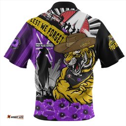 Richmond ANZAC Day Honor Purple Valor And Spirit Zip Polo Shirt