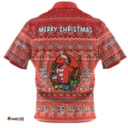 St. George Illawarra Dragons Christmas Custom Chrissie Spirit Zip Polo Shirt