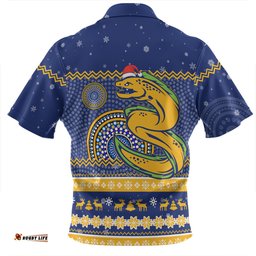 Parramatta Eels Christmas Custom Ugly Xmas And Aboriginal Patterns For Die Hard Fan Zip Polo Shirt