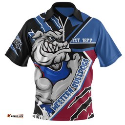 Western Bulldogs Battlefield Glory Gear Zip Polo Shirt