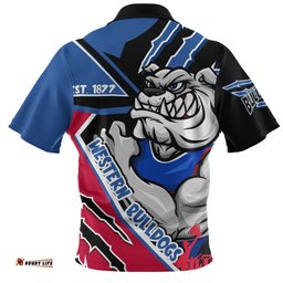 Western Bulldogs Battlefield Glory Gear Zip Polo Shirt