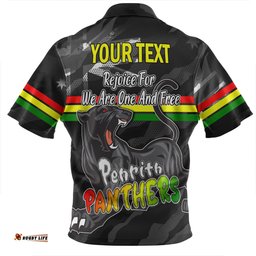 Penrith Panthers Happy Australia Day We Are One And Free Zip Polo Shirt