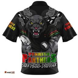 Penrith Panthers Final Clash Battle Edition Zip Polo Shirt