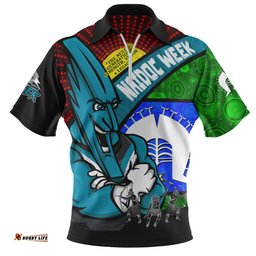 Port Adelaide NAIDOC Week Pride Edition Zip Polo Shirt