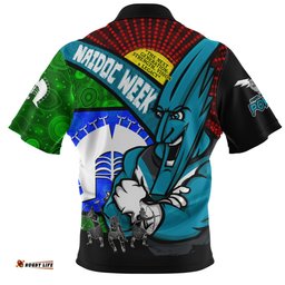 Port Adelaide NAIDOC Week Pride Edition Zip Polo Shirt