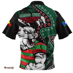 South Sydney Rabbitohs NAIDOC Indigenous Warrior Spirit Zip Polo Shirt