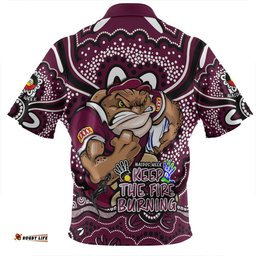 Queensland Maroons Aboriginal Inspired Naidoc Week Custom For Die Hard Fan Supporters Zip Polo Shirt
