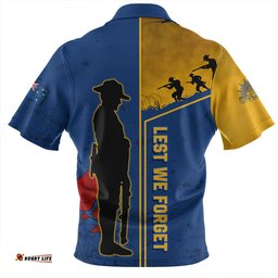 Parramatta Eels Anzac Day Lest We Forget Poppy Zip Polo Shirt