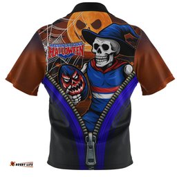 Western Bulldogs Halloween Night Reaper Zipper Zip Polo Shirt