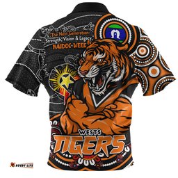 Wests Tigers Spirit Of NAIDOC Series Zip Polo Shirt