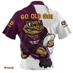 Queensland Maroons Battleborn Maroons Zip Polo Shirt
