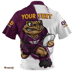 Queensland Maroons Battleborn Maroons Zip Polo Shirt