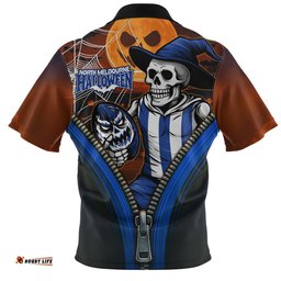 North Melbourne Halloween Night Reaper Zipper Zip Polo Shirt