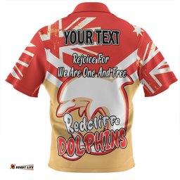 Redcliffe Dolphins Happy Australia Day We Are One And Free Zip Polo Shirt