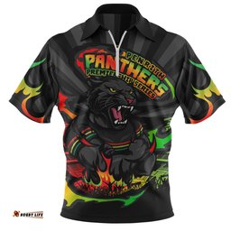 Penrith Panthers Premiership Series Sports Gear Zip Polo Shirt