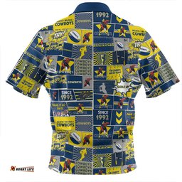 North Queensland Cowboys Team Of Us Die Hard Fan Supporters Comic Style Zip Polo Shirt