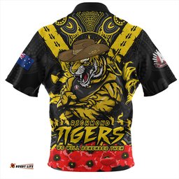 Richmond Ripped Legacy Of The Game The ANZAC Spirit Lives On Zip Polo Shirt