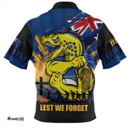 Parramatta Eels Fearless ANZAC Defender Zip Polo Shirt