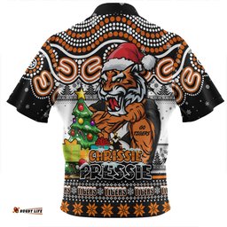 Wests Tigers Aussie Ugly Christmas For Die Hard Fan Supporters Zip Polo Shirt