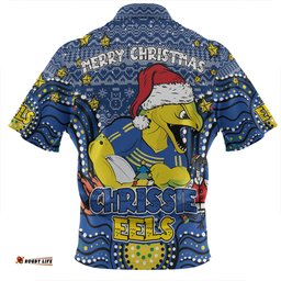 Parramatta Eels Christmas Custom Christmas Knit Patterns Vintage Jersey Ugly Zip Polo Shirt
