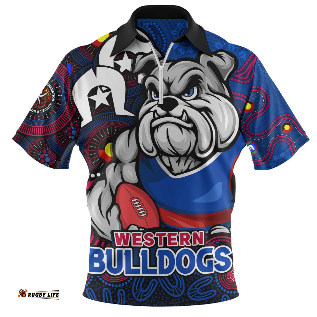 Western Bulldogs NAIDOC Spirit Of Country Zip Polo Shirt