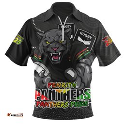 Penrith Panthers Battle For Glory Rugby Finals Edition Zip Polo Shirt