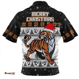 Wests Tigers Christmas Custom Special Ugly Christmas Zip Polo Shirt