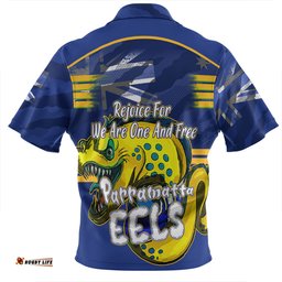 Parramatta Eels Happy Australia Day We Are One And Free Zip Polo Shirt