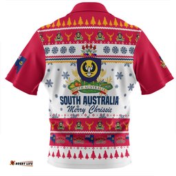 South Australia Christmas Merry Chrissie Zip Polo Shirt