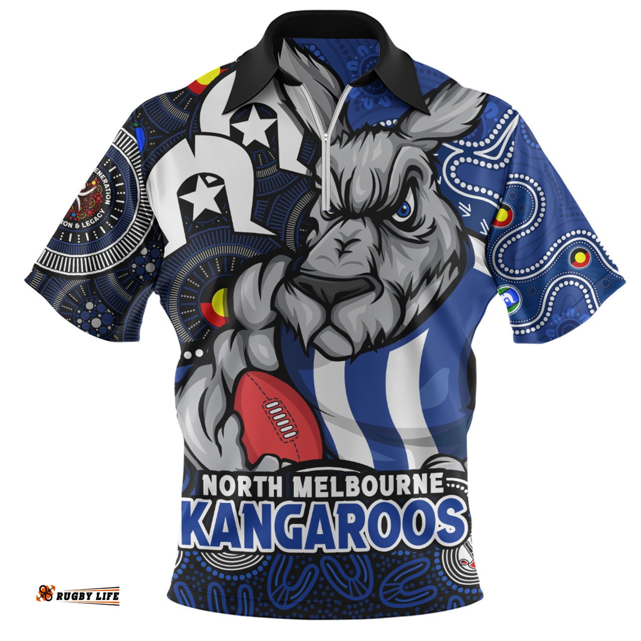 North Melbourne NAIDOC Spirit Of Country Zip Polo Shirt