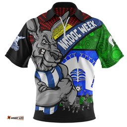 North Melbourne NAIDOC Week Pride Edition Zip Polo Shirt