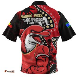 Redcliffe Dolphins NAIDOC Indigenous Warrior Spirit Zip Polo Shirt