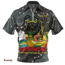 Penrith Panthers Custom Australian Big Things Zip Polo Shirt