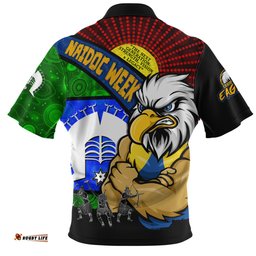 West Coast Eagles NAIDOC Week Pride Edition Zip Polo Shirt