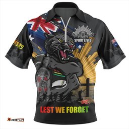 Penrith Panthers Fearless ANZAC Defender Zip Polo Shirt