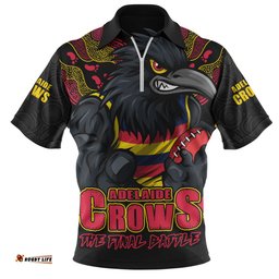 Adelaide Crows Final Clash Battle Edition Zip Polo Shirt