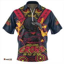 Adelaide Crows Ripped Legacy of the Game Zip Polo Shirt