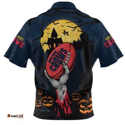 Adelaide Crows Full Moon Fever Halloween Supporter Zip Polo Shirt