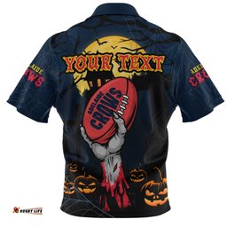 Adelaide Crows Full Moon Fever Halloween Supporter Zip Polo Shirt
