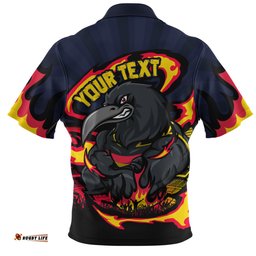 Adelaide Crows Premiership Series Flame Edition Zip Polo Shirt