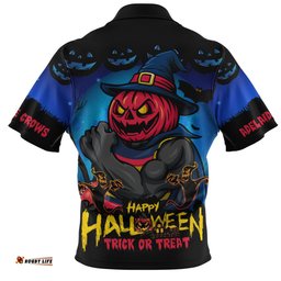 Adelaide Crows Dark Pumpkin Halloween Spirit Zip Polo Shirt