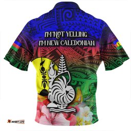 Australia South Sea Islanders I'm New Caledonian In Polynesian Style With Tropical Hibiscus Flowers Zip Polo Shirt