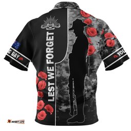 Australia Custom Royal Australian Army Anzac Day Camouflage Style Zip Polo Shirt
