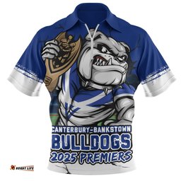 Canterbury Bankstown Bulldogs Unleash Power In The Ultimate Battle Zip Polo Shirt